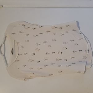 Light bulb print white top